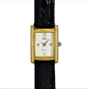 JBK Tank Camrose and Kross Ladies Gold Vintage 1990's Watch Zirconia Bezel